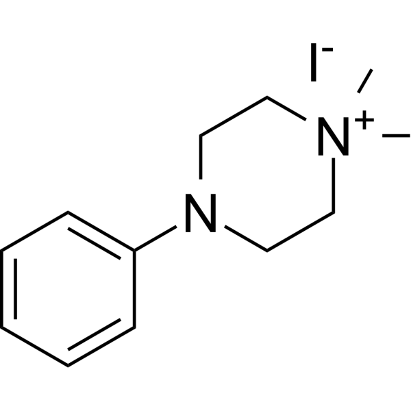 1,1-Dimethyl-4-phenylpiperazinium iodide Chemical Structure