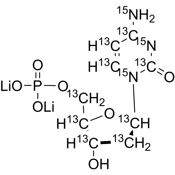 2'-Deoxycytidine-5'-monophosphoric acid-13C9,<em>15</em><em>N</em>3 dilithium