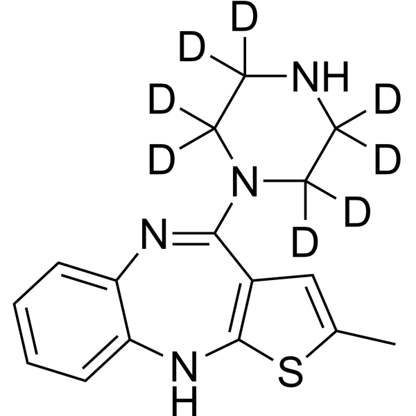 N-Desmethylolanzapine-d<sub>8</sub> Chemical Structure