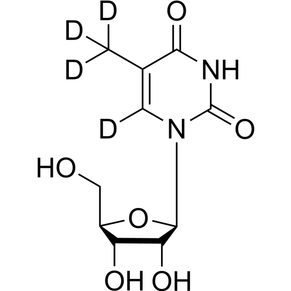 5-Methyluridine-d<sub>4</sub> Chemical Structure