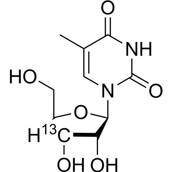 5-Methyluridine-3′-13C Chemical Structure