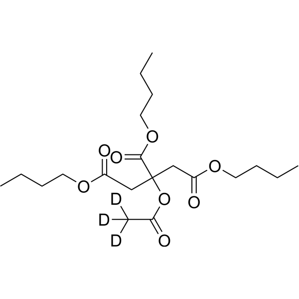 Tributyl 2-acetoxypropane-1,2,3-tricarboxylate-d<sub>3</sub> Chemical Structure