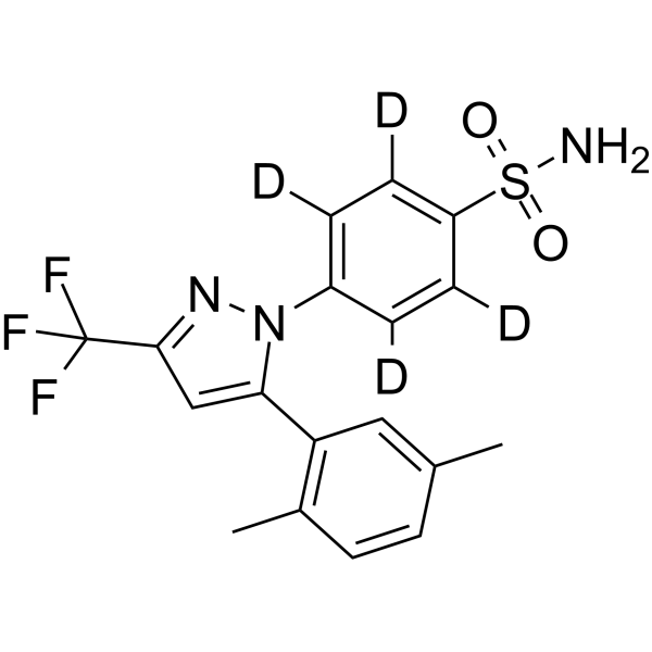 2,5-Dimethylcelecoxib-d<sub>4</sub> Chemical Structure