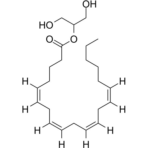 2-Arachidonoylglycerol 構造式