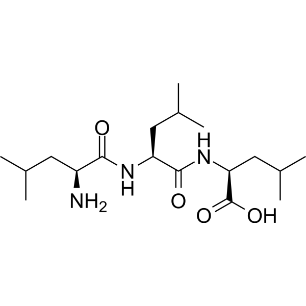 (S)-2-((S)-2-((S)-2-Amino-4-methylpentanamido)-4-methylpentanamido)-4-methylpentanoic acid Chemical Structure