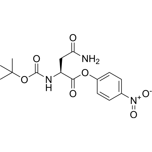 (S)-4-Nitrophenyl 4-amino-2-((tert-butoxycarbonyl)amino)-4-oxobutanoate Chemical Structure