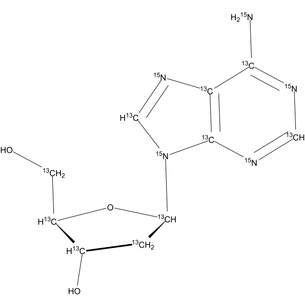 2'-Deoxyadenosine monohydrate-13C10,<em>15</em><em>N</em><em>5</em> hydrate