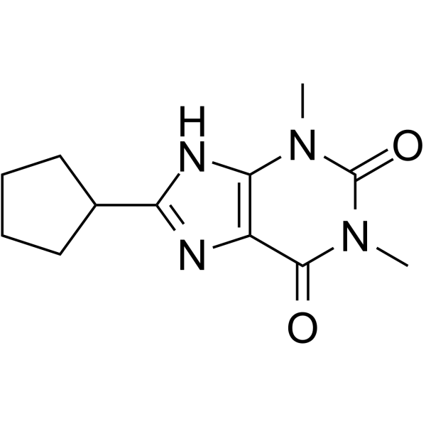 8-Cyclopentyl-1,3-dimethylxanthine Chemical Structure