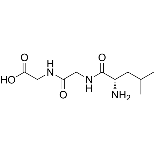(S)-2-(2-(2-Amino-4-methylpentanamido)acetamido)acetic acid Chemical Structure