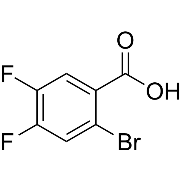 2-Bromo-4,5-difluorobenzoic acid Chemical Structure
