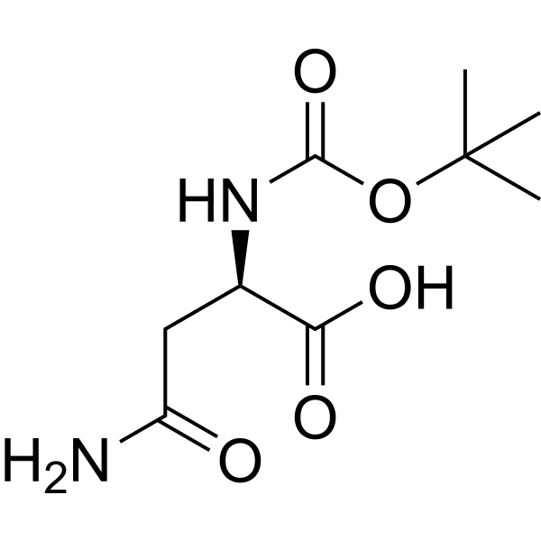 (R)-4-Amino-2-((tert-butoxycarbonyl)amino)-4-oxobutanoic acid Chemical Structure