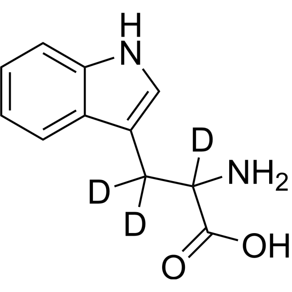 DL-Tryptophan-d<sub>3</sub> Chemical Structure
