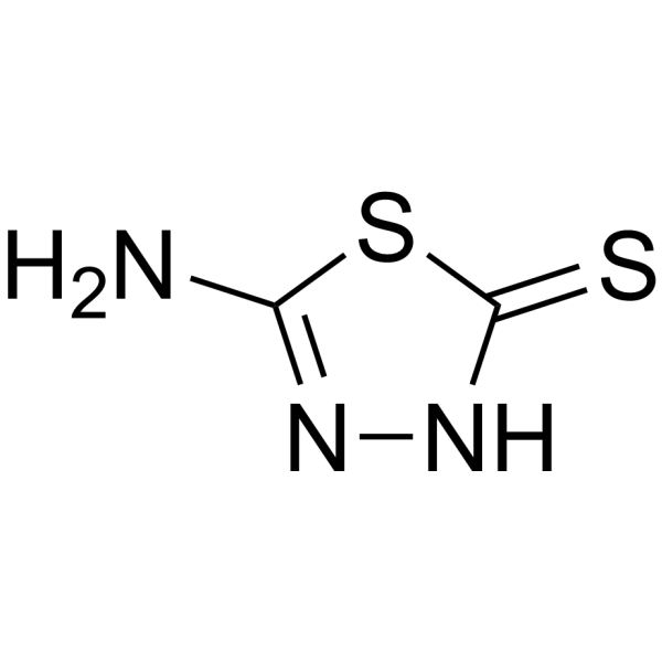 2-Amino-5-mercapto-1,3,4-thiadiazole Chemical Structure