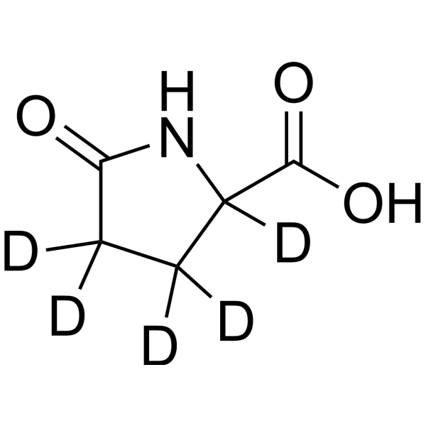 DL-Pyroglutamic acid-d<sub>5</sub> Chemical Structure