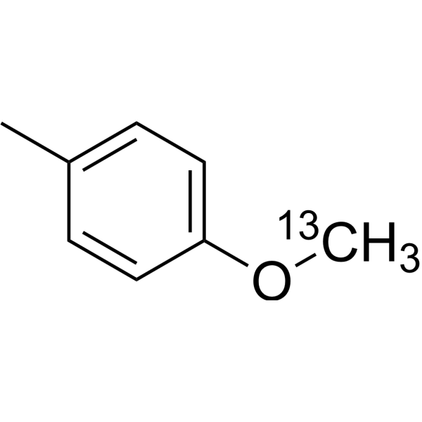 4-Methylanisole-<sup>13</sup>C Chemical Structure