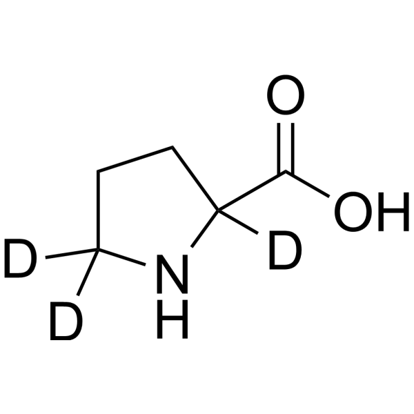 H-DL-Pro-OH-d<sub>3</sub> Chemical Structure