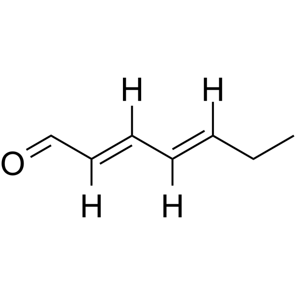 (2E,4E)-Hepta-2,4-dienal Chemical Structure