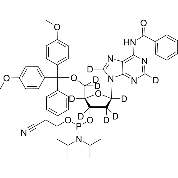 DMT-dA(bz) Phosphoramidite-d<sub>9</sub> Chemical Structure