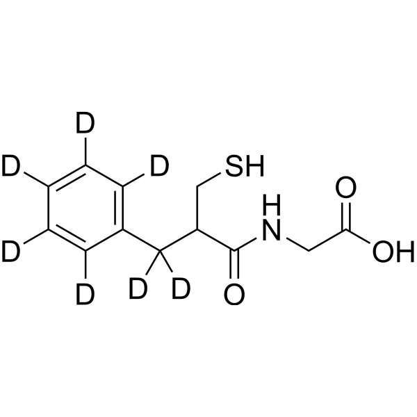 Thiorphan-d<sub>7</sub> Chemical Structure