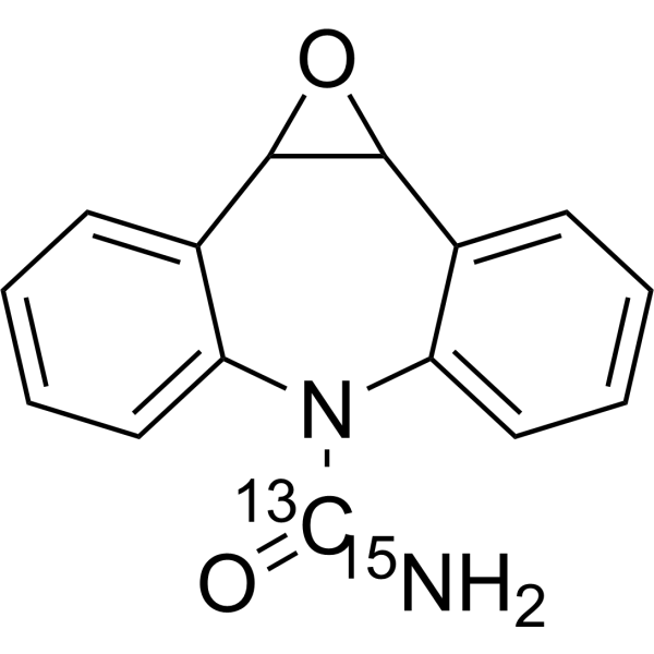 Carbamazepine 10,11-epoxide-<sup>13</sup>C,<sup>15</sup>N Chemical Structure