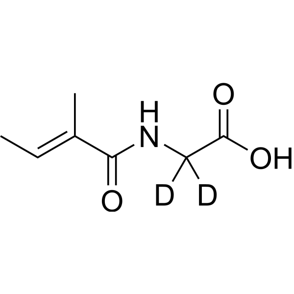 N-Tigloylglycine-2,2-d<sub>2</sub> Chemical Structure