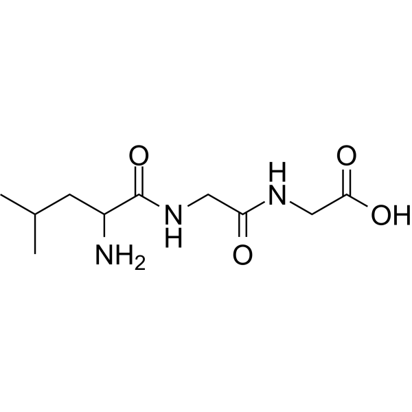 2-(2-(2-Amino-4-methylpentanamido)acetamido)acetic acid Chemical Structure