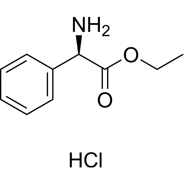 D-(-)-α-Phenylglycine ethyl ester hydrochloride Chemical Structure