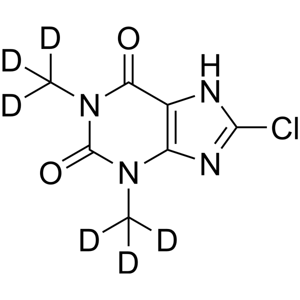 8-Chlorotheophylline-d<sub>6</sub> Chemical Structure