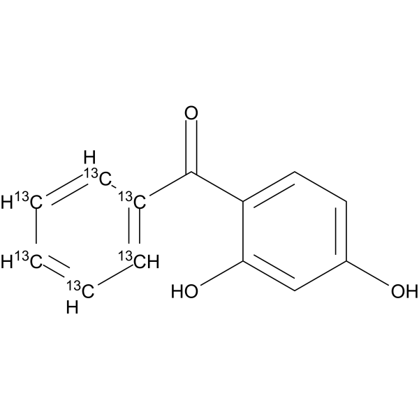 <em>2</em>,4-Dihydroxybenzophenone-13C6