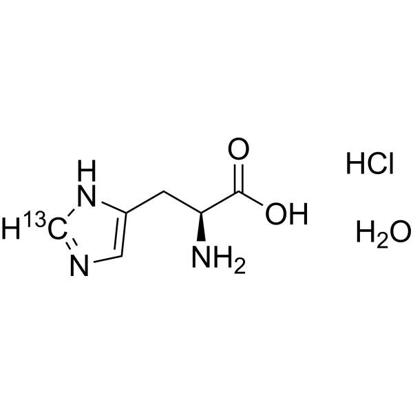 L-Histidine-<sup>13</sup>C hydrochloride hydrate Chemical Structure