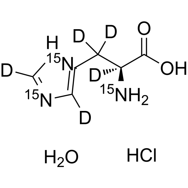 L-Histidine-<em>15</em><em>N</em><em>3</em>,d5 hydrochloride hydrate