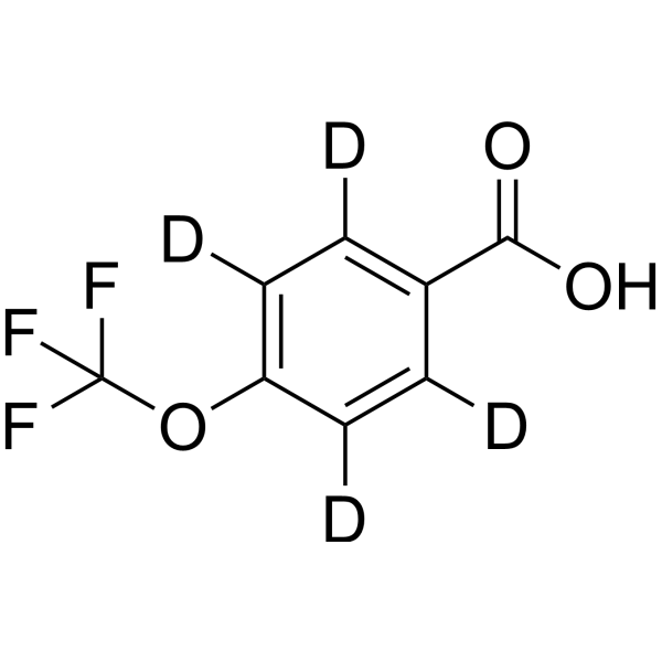 4-(Trifluoromethoxy)benzoic acid-d<sub>4</sub> Chemical Structure