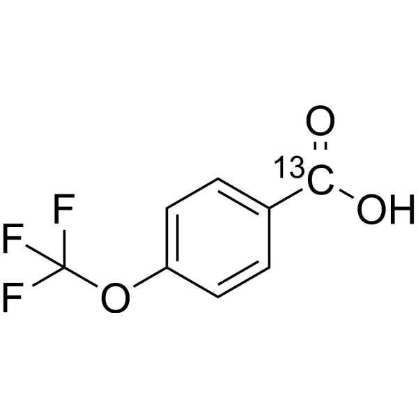 4-(Trifluoromethoxy)benzoic acid-<sup>13</sup>C Chemical Structure