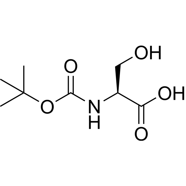 (S)-2-((tert-Butoxycarbonyl)amino)-3-hydroxypropanoic acid Chemical Structure