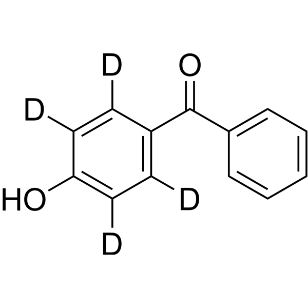 4-Hydroxybenzophenone-d<sub>4</sub> Chemical Structure