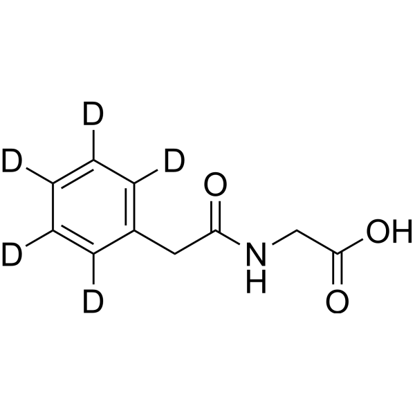 N-(Phenylacetyl-d<sub>5</sub>)glycine Chemical Structure
