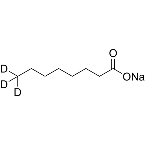 Octanoate-d<sub>3</sub> sodium Chemical Structure