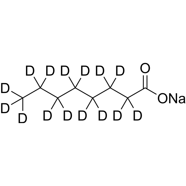 Octanoate-d<sub>15</sub> sodium Chemical Structure
