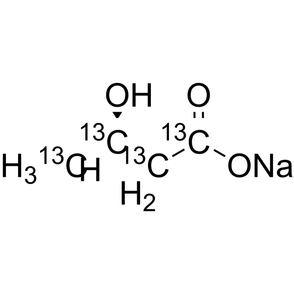 (<em>R</em>)-3-Hydroxybutanoic acid-13C4 sodium