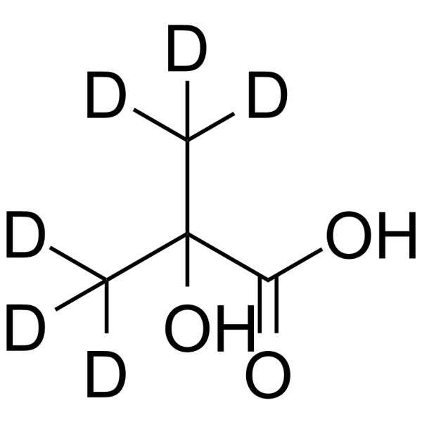 2-Hydroxyisobutyric acid-d<sub>6</sub> Chemical Structure