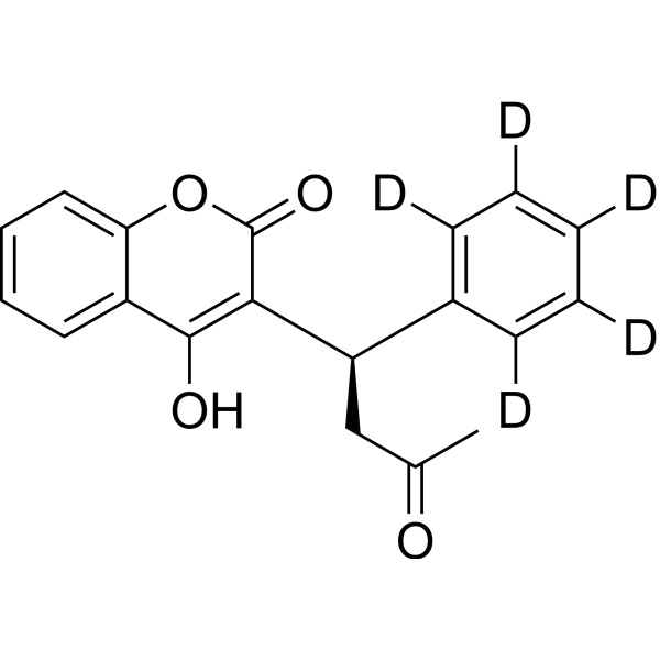 (R)-(+)-Warfarin-d<sub>5</sub> Chemical Structure