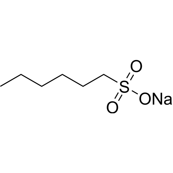 Sodium hexane-1-sulfonate 構造式