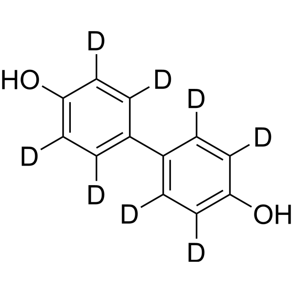 4,4'-Dihydroxybiphenyl-d<sub>8</sub> Chemical Structure