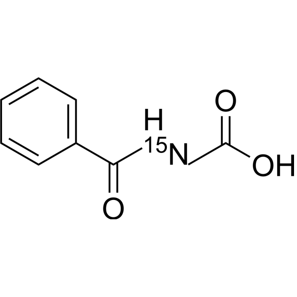 Hippuric acid-<sup>15</sup>N Chemical Structure