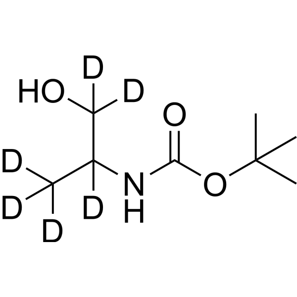 tert-Butyl (1-hydroxypropan-2-yl)carbamate-d<sub>6</sub> Chemical Structure