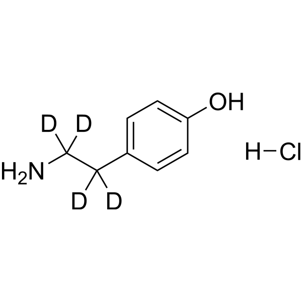 p-Tyramine-d<sub>4</sub> hydrochloride Chemical Structure