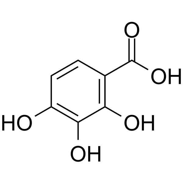 2,3,4-Trihydroxybenzoic acid Chemical Structure