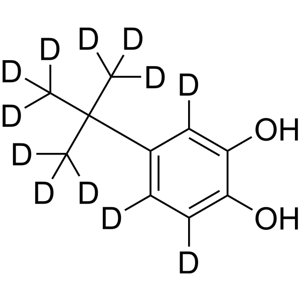 4-(tert-Butyl)benzene-1,2-diol-d<sub>12</sub> Chemical Structure