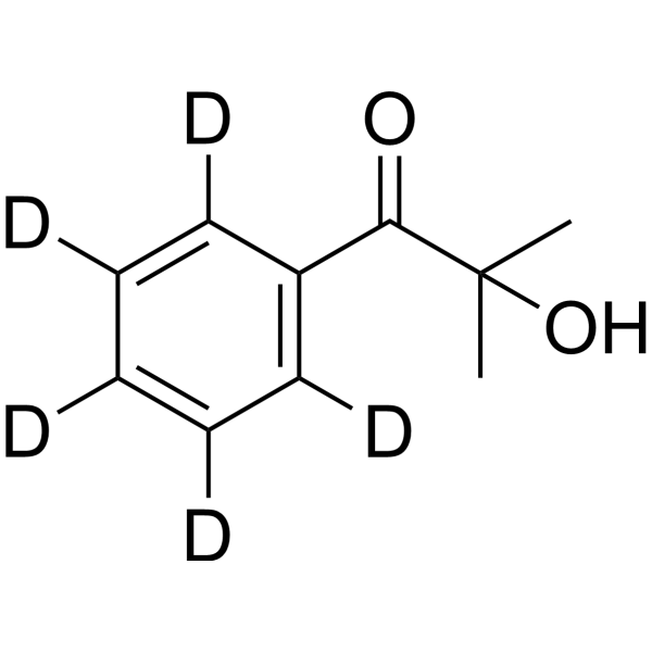 2-Hydroxy-2-methylpropiophenone-d<sub>5</sub> Chemical Structure