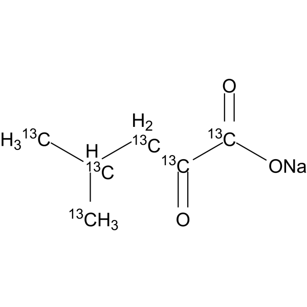 Alpha-ketoisocaproic acid-<sup>13</sup>C<sub>5</sub> sodium Chemical Structure